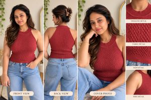 Chic Knit Halter Neck Top