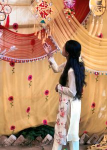 Floral Print Kurta Set With Duptta