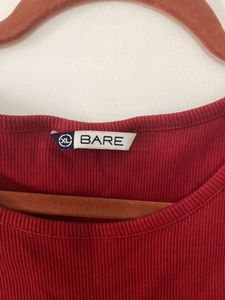 Red Sleeveless Crop Top
