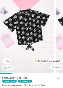 Mickey Mouse Print Button-Up Shirt