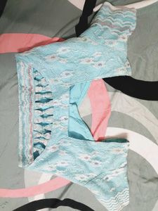 Blue Lace Lehenga Choli Set