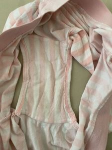 Victoria's Secret Pink Striped &amp; White Briefs Set