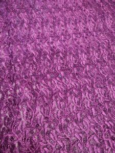 Luxurious Purple Lace Fabric with Sequins