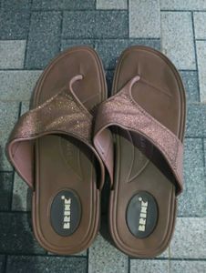 Sparkly Brown Flip Flops