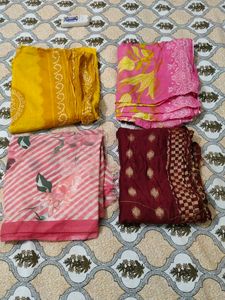 Designer dupatta set of 3.. pink is sold