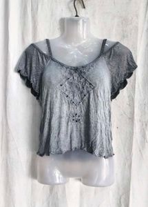 gothic grey top