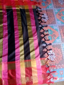 Black And Red Saree
