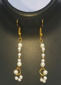 Eyer rings 3 pairs Rhinestone Pearl's unique sty