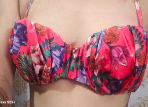 Floral Halter Bikini Top