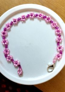 Cute Pink Daisy Flower Bracelet