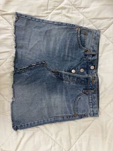 Blue Denim Mini Skirt