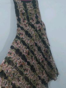 Vintage Floral Dress with Ornate Pattern