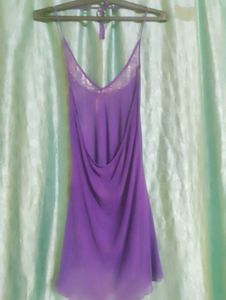 Purple Halter Neck Nightdress