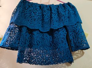 Beautiful Party Wear Net Crop top For Ladies