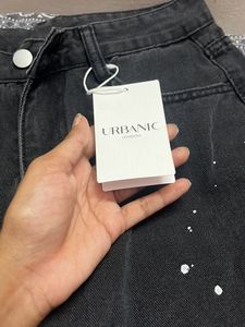 Urbanic Black  Jeans Heart Emb