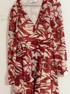Chic Red Floral Maxi Dress