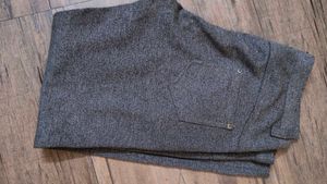 Grey Casual Pants with Zipper Pockets