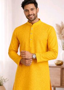 Men's Yellow Kurta available in all sizes