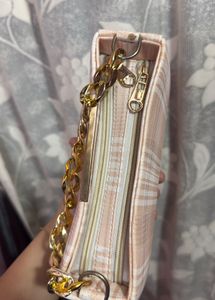 Chic Plaid Clutch with Gold Chain