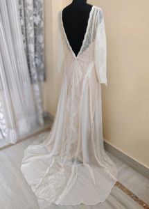 Boho embellish Elegant Lace Wedding Gown