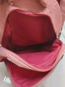 Pink Backpack with Rainbow Detail