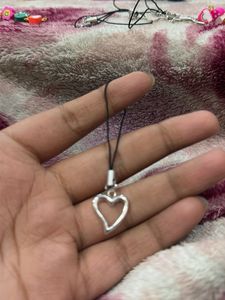 Silver Heart Phone Charm