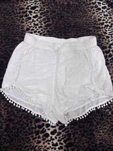 Cute White Smocked Tube Top &amp; Shorts Set