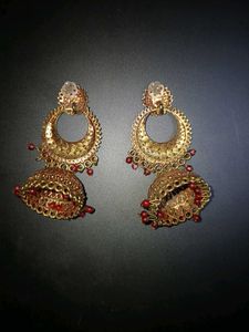 Premium Gold Plated Choker Necklace &amp; jhumka