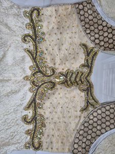 Elegant Cream Ethnic Gown
