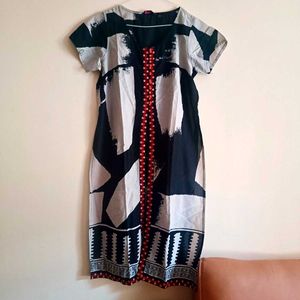 Boho Abstract Print kurta with jacket