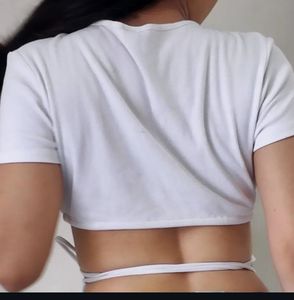 H&M Tie Detail Top