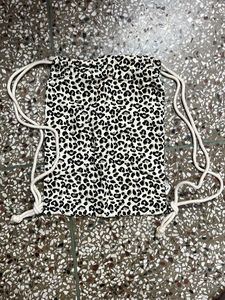Leopard Print Drawstring Backpack