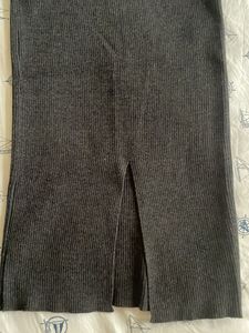 Midi Ribbed Knitted Skirt