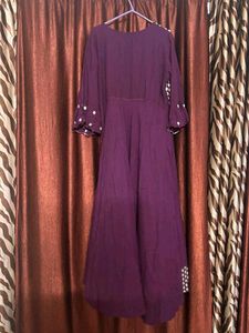 Elegant Purple Kurta with zari work
