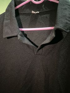 Classic Black Collared Top