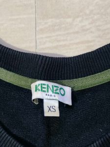 Kenzo Tiger Print Black Sweatshirt Size Xs