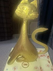 Golden Cat Showpiece from Dubai