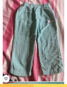 Black Shirt; White Pant And Velvet Type Pan