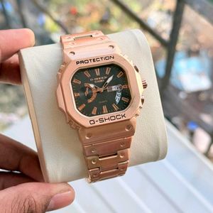 G-Shock Watch - Rose Gold &amp; Green