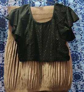Pleated saree with Ruched Details