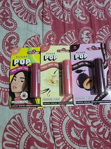 combo of 3 Sugar tinted lip balms