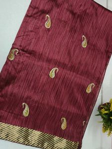 Maroon Paisley Saree