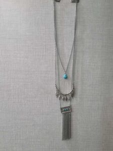 Blue Stone 3 Layered Pendent