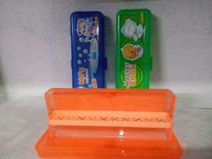 3 Pieces Cartoon Pencil Boxes