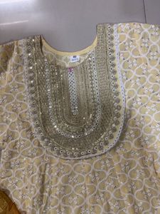 Elegant Yellow Embroidered Kurta Set