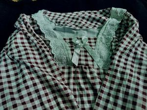 Cozy Gingham Sleep Shirt