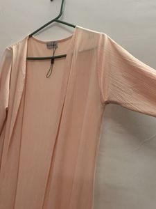 Sheer Peach Duster Cardigan