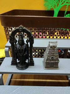 Lord Vishnu & Temple Showpiece Set