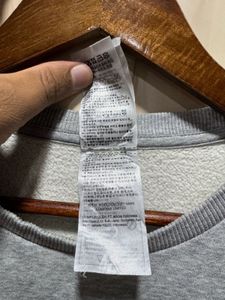 Adidas 3 Strips Grey Fleece Lined Sweatshirt