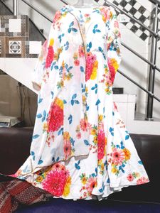 (New Piece)Floral FrockSuit Set